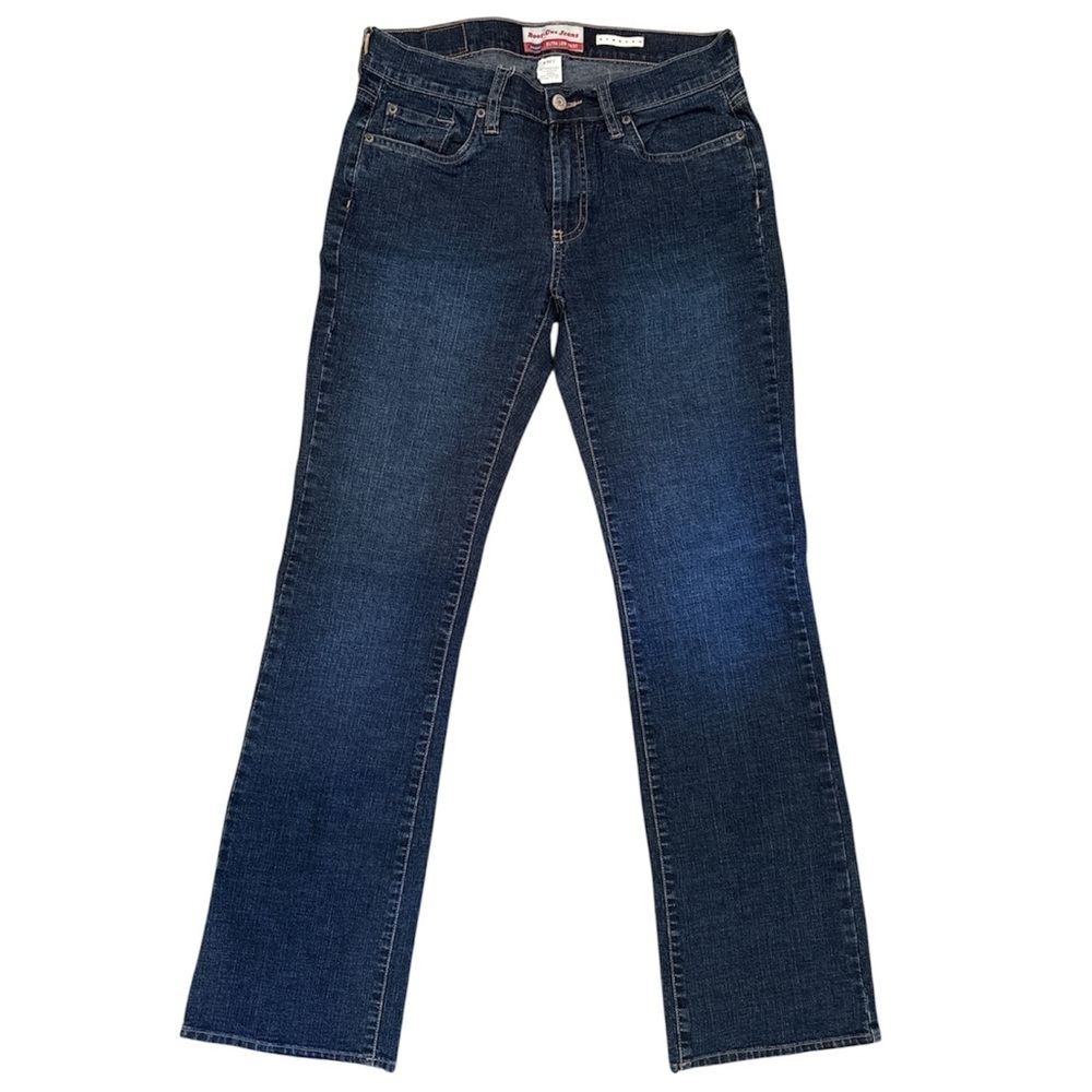 Vintage Old Navy Dark Wash Bootcut Jeans Low Rise Retro Timeless Classic Sz 6